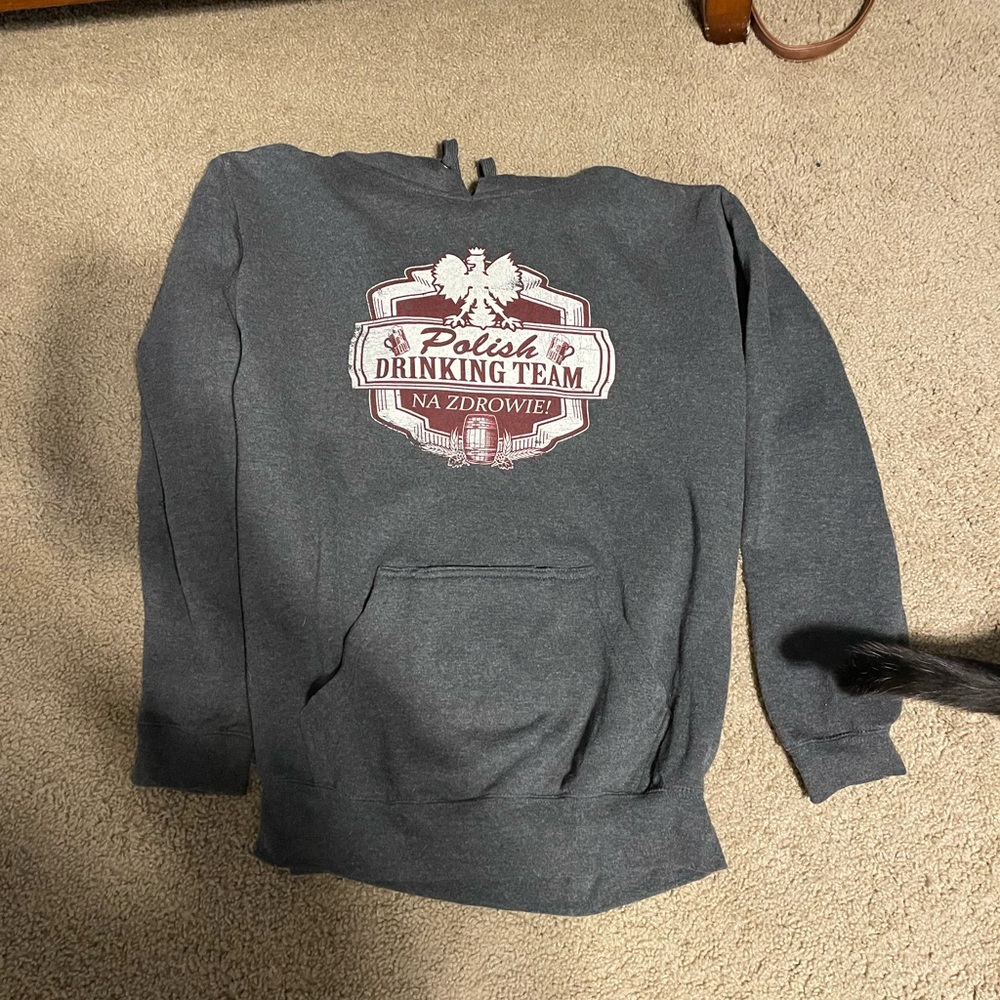 Awesome hoody with beer bottle opener and built in coozie